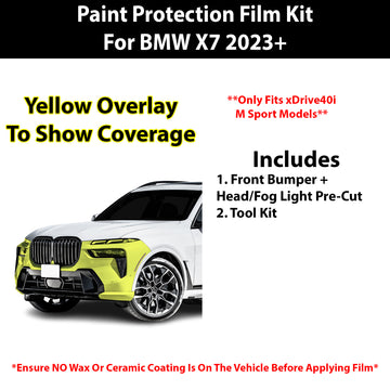 Kit Film De Protection Peinture PPF Prédécoupé Pour BMW X3 M Sport (2022-2024) - Marque RAVOOY - 8.5 Mil