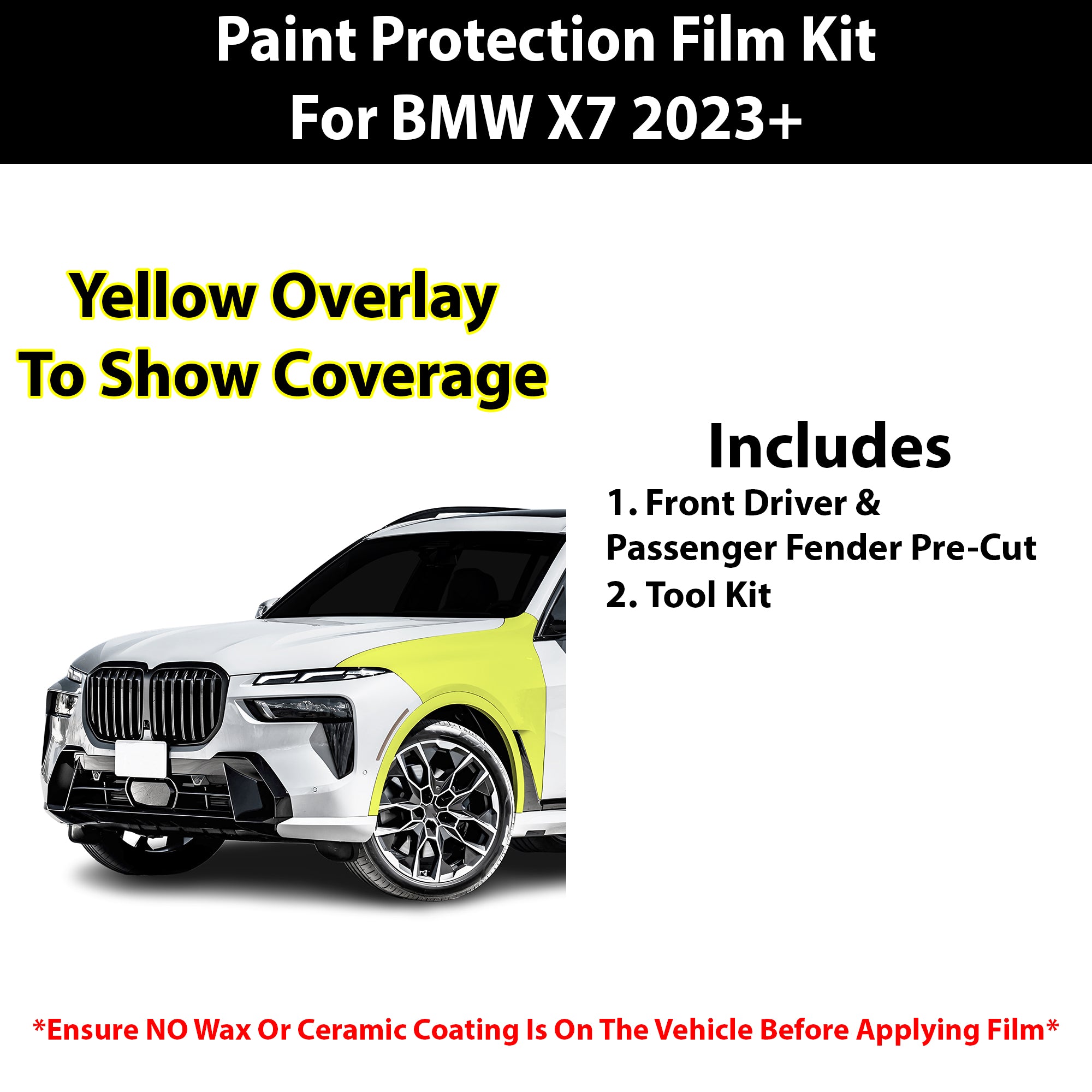 Fits BMW X7 2023+ Precut Premium Paint Protection Film Clear Bra PPF Decal Film Kit Cover - Bogar Tech Designs