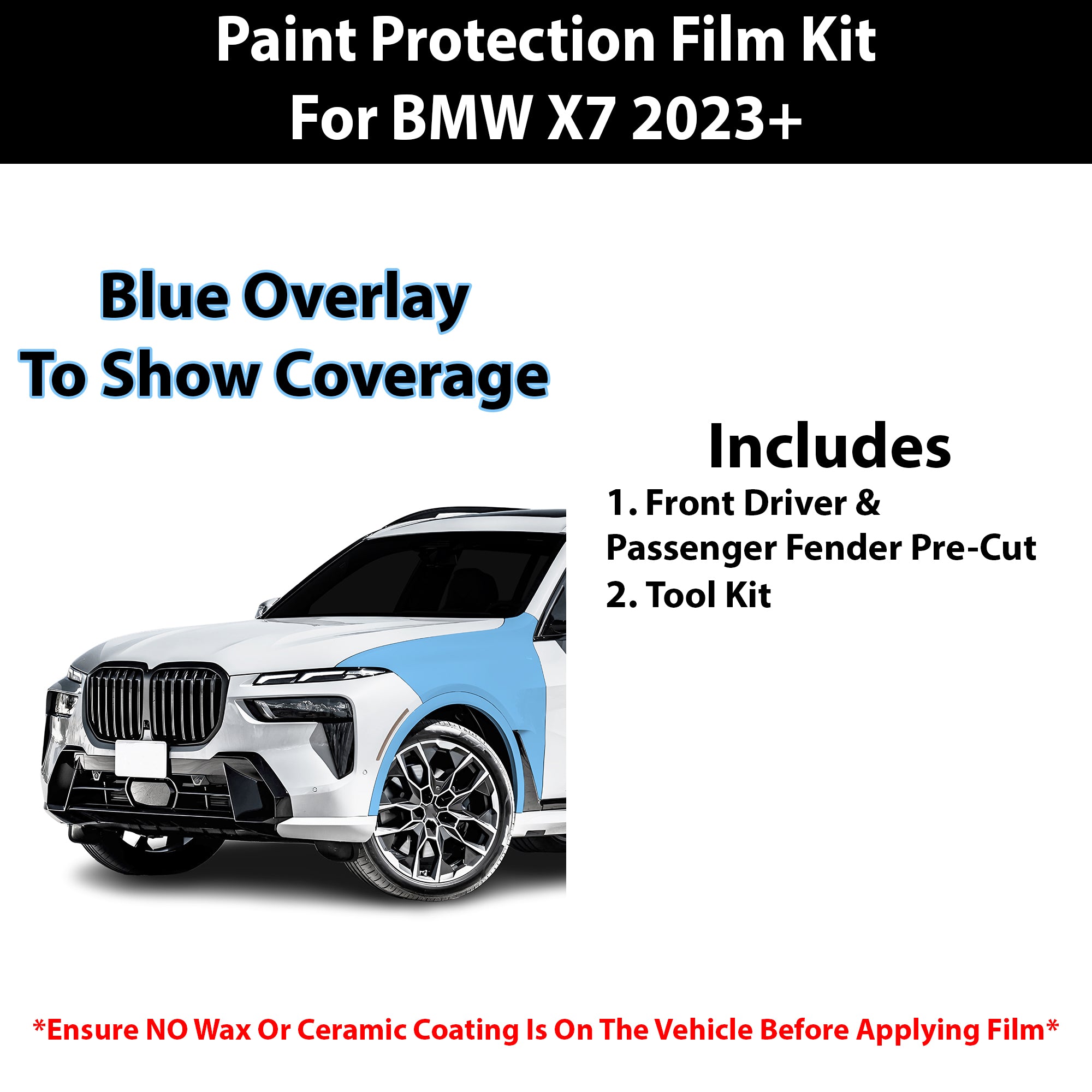 Fits BMW X7 2023+ Precut Premium Paint Protection Film Clear Bra PPF Decal Film Kit Cover - Bogar Tech Designs