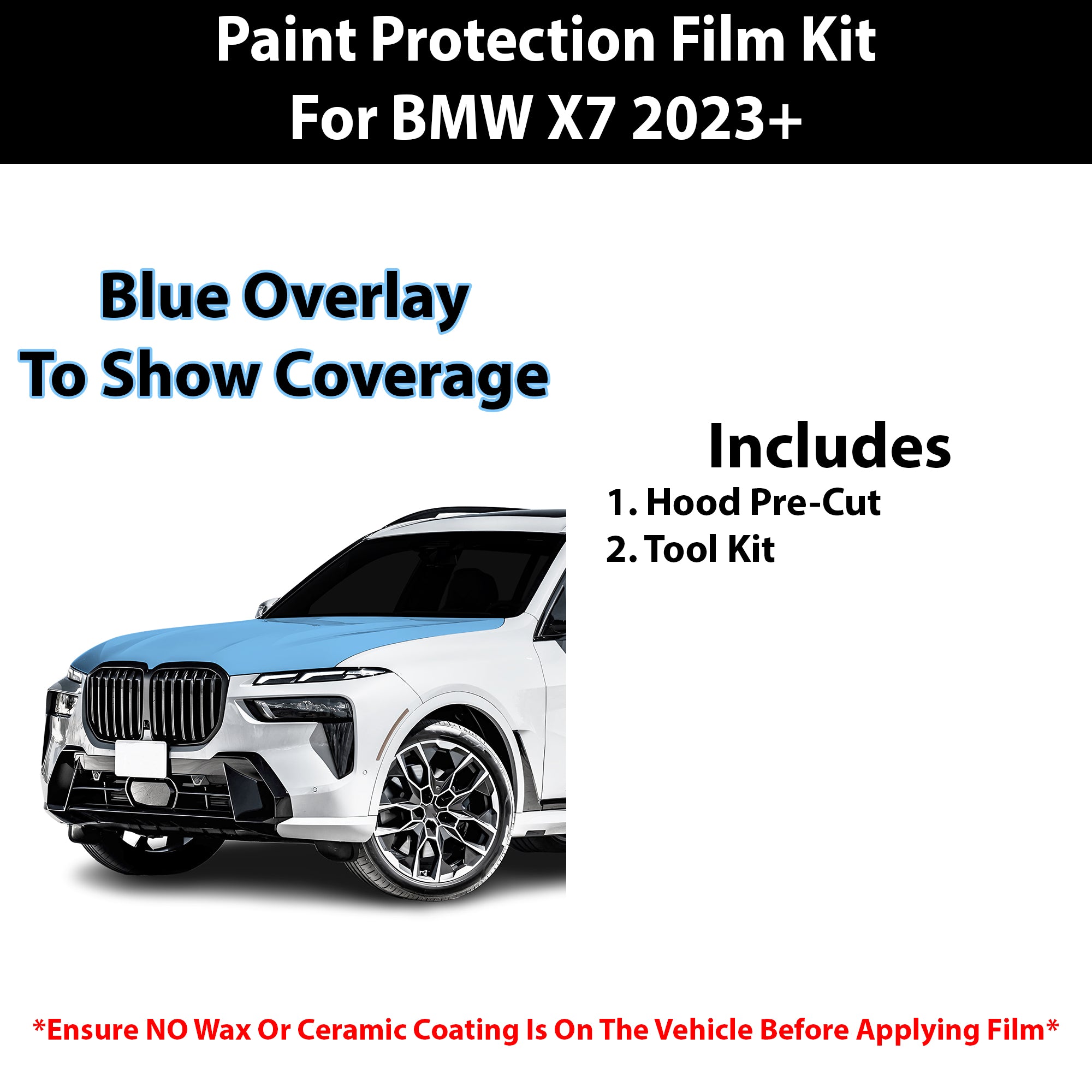 Fits BMW X7 2023+ Precut Premium Paint Protection Film Clear Bra PPF Decal Film Kit Cover - Bogar Tech Designs