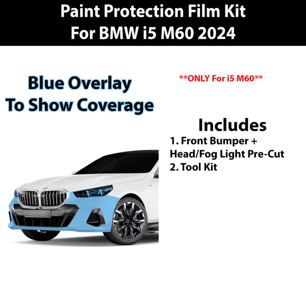 Fits BMW i5 M60 2024-2025 Precut Premium Paint Protection Film Clear Bra PPF Decal Film Kit Cover