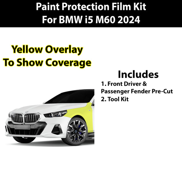 Fits BMW i5 M60 2024-2025 Precut Premium Paint Protection Film Clear Bra PPF Decal Film Kit Cover