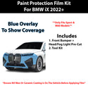 Fits BMW iX 2022+ Precut Premium Paint Protection Film Clear Bra PPF Decal Film Kit Cover