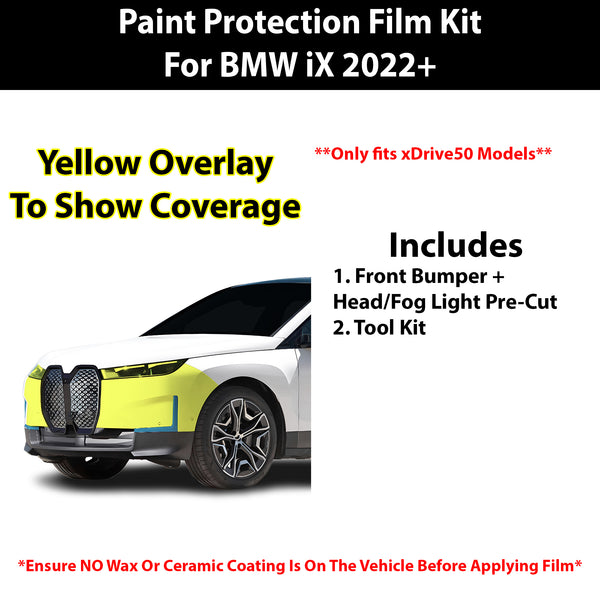 Fits BMW iX xDrive50 2022+ Precut Premium Paint Protection Film Clear Bra PPF Decal Film Kit Cover