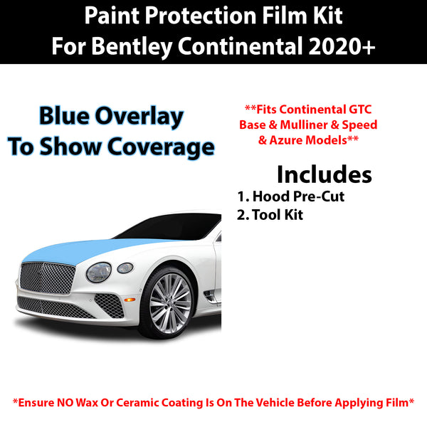 Fits Bentley Continental 2020+ Precut Premium Paint Protection Film Clear Bra PPF Decal Film Kit Cover