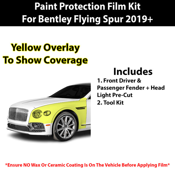 Fits Bentley Flying Spur 2019+ Precut Premium Paint Protection Film Clear Bra PPF Decal Film Kit Cover