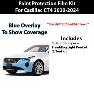 Precut Premium Paint Protection Film Clear Bra PPF Decal Film Kit Cover Fits Cadillac CT4 2020-2024