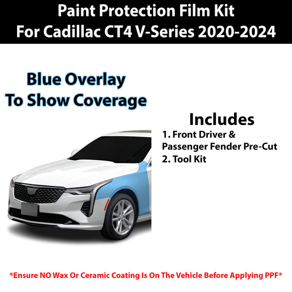 Fits Cadillac CT4 2020-2024 Precut Premium Paint Protection Film Clear Bra PPF Decal Film Kit