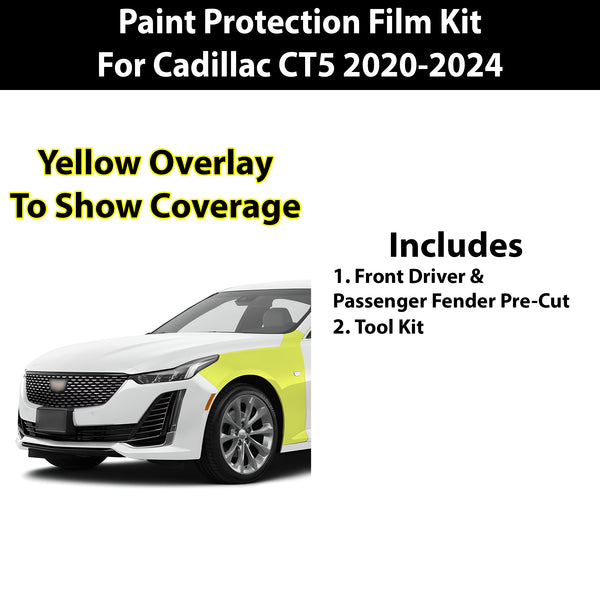 Fits Cadillac CT5 2020-2024 Precut Premium Paint Protection Film Clear Bra PPF Decal Film Kit Cover