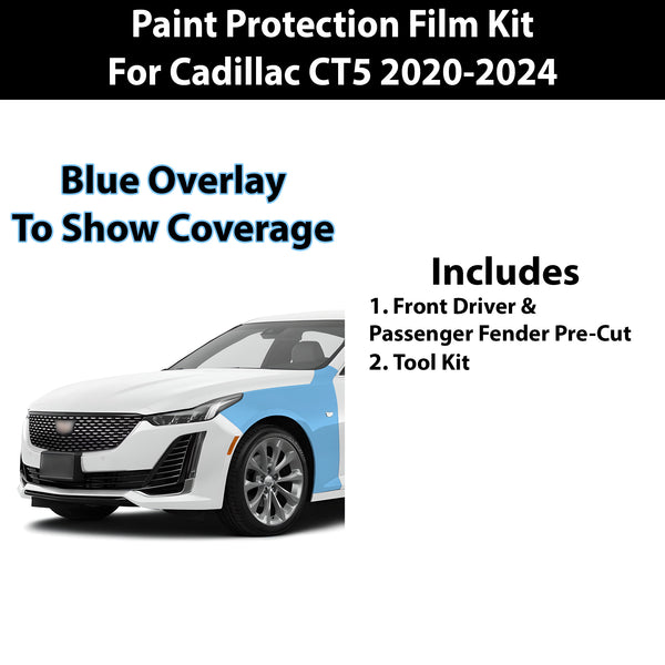 Fits Cadillac CT5 2020-2024 Precut Premium Paint Protection Film Clear Bra PPF Decal Film Kit Cover