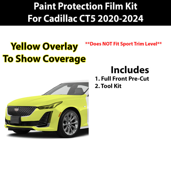 Fits Cadillac CT5 2020-2024 Precut Premium Paint Protection Film Clear Bra PPF Decal Film Kit Cover