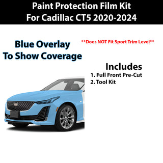 Fits Cadillac CT5 2020-2024 Precut Premium Paint Protection Film Clear Bra PPF Decal Film Kit Cover