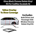 Fits Cadillac Escalade IQ 2025-2026 Vinyl Chrome Delete Grille Blackout Decal Stickers Overlay Film
