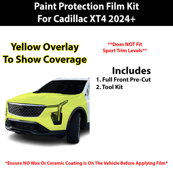 Fits Cadillac XT4 2024+ Precut Premium Paint Protection Film Clear Bra PPF Decal Film Kit Cover