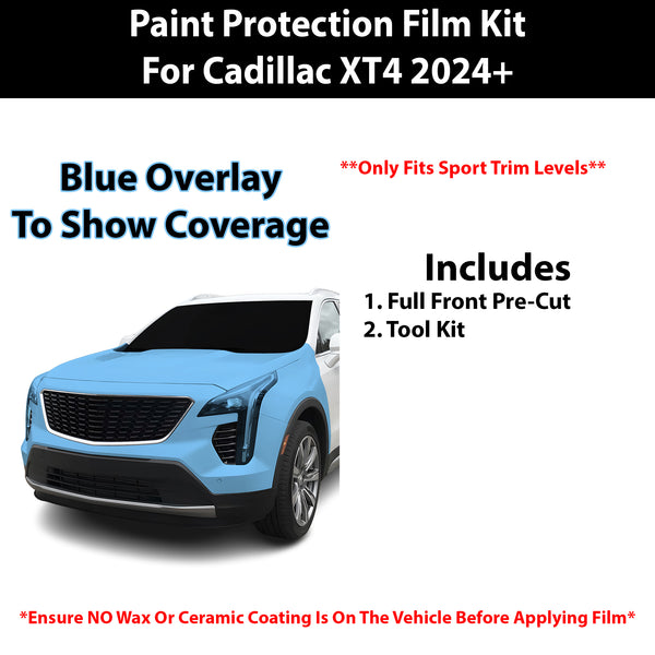 Fits Cadillac XT4 2024+ Precut Premium Paint Protection Film Clear Bra PPF Decal Film Kit Cover