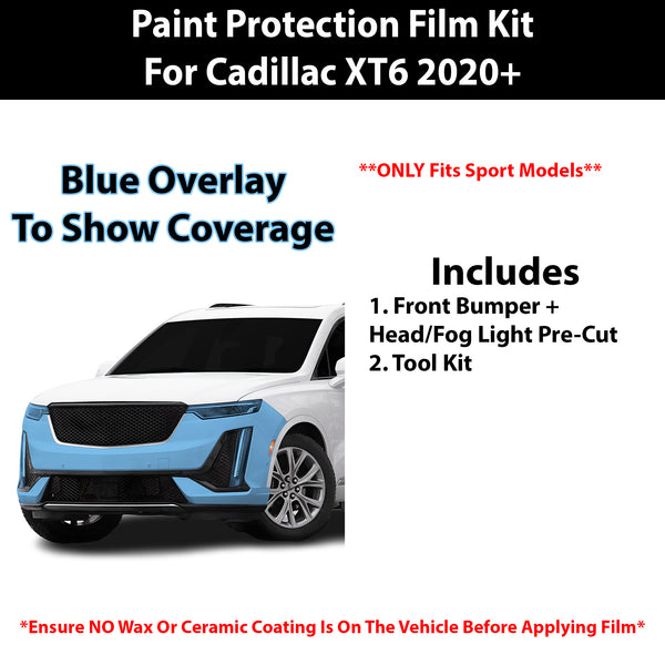 Fits Cadillac XT6 2020+ Precut Premium Paint Protection Film Clear Bra PPF Decal Film Kit Cover