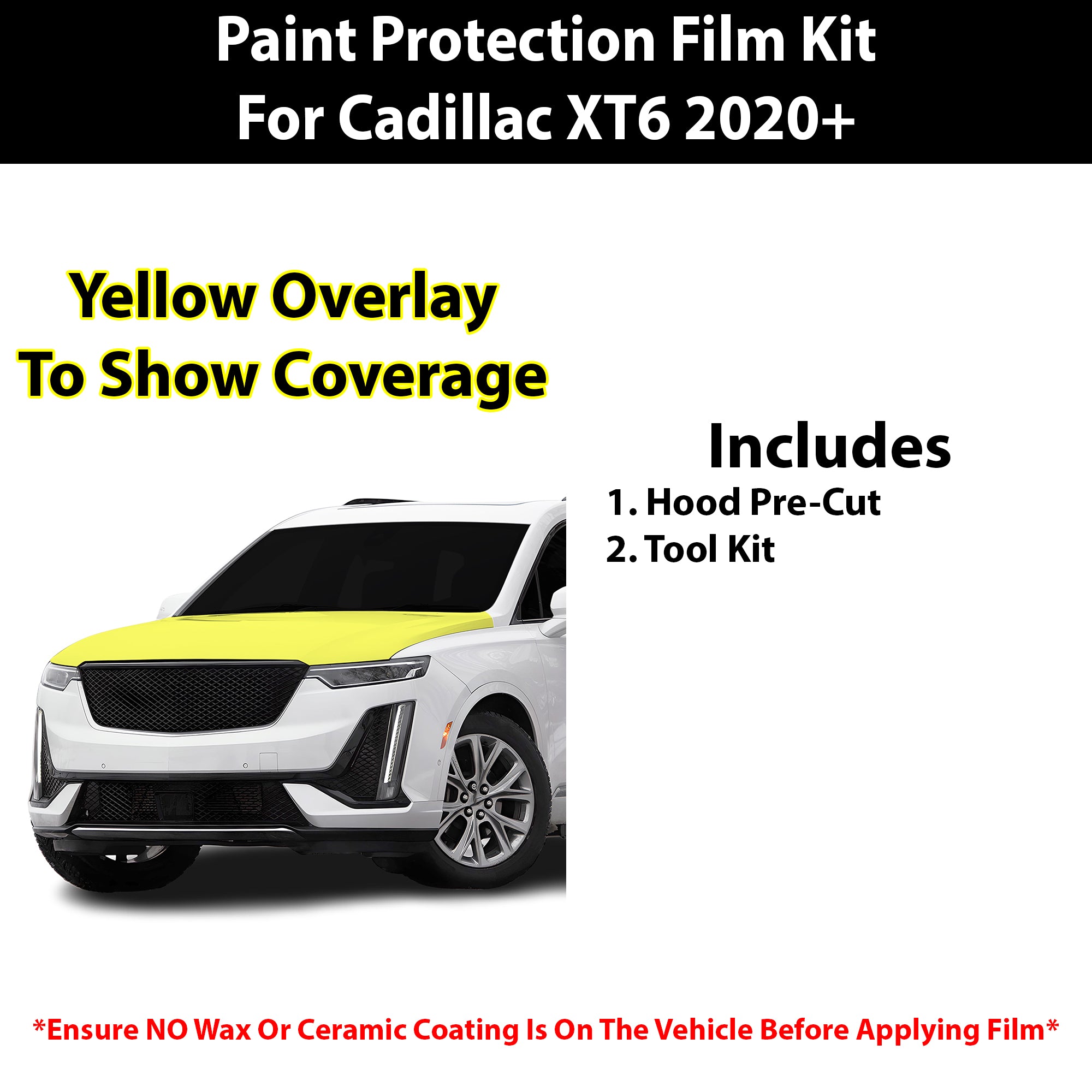 Fits Cadillac XT6 2020+ Precut Premium Paint Protection Film Clear Bra PPF Decal Film Kit Cover - Bogar Tech Designs