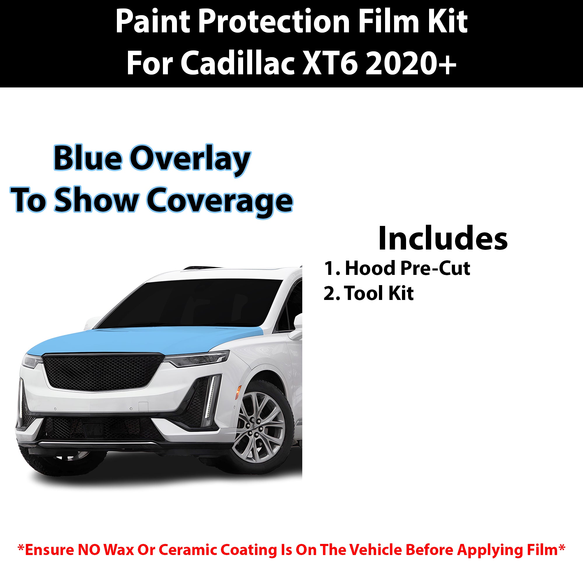 Fits Cadillac XT6 2020+ Precut Premium Paint Protection Film Clear Bra PPF Decal Film Kit Cover - Bogar Tech Designs