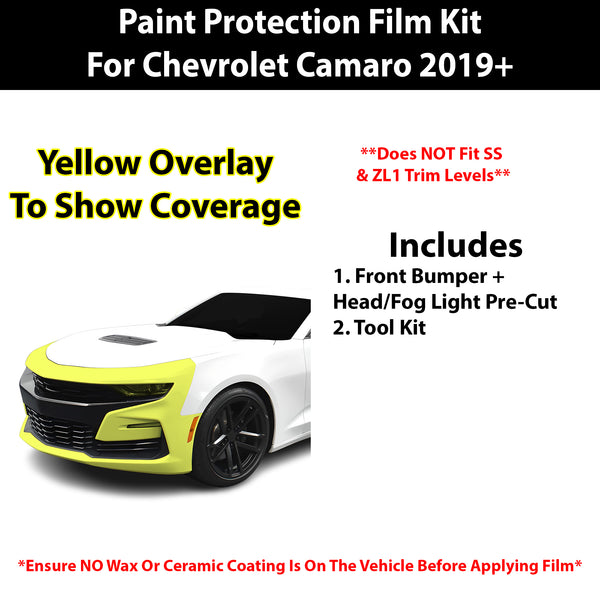 Fits Chevy Camaro 2019+ Precut Premium Paint Protection Film Clear Bra PPF Decal Film Kit Cover