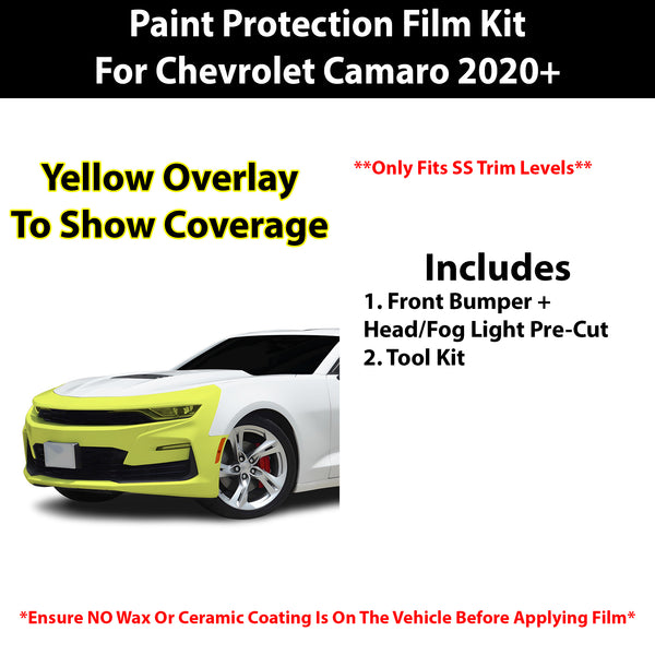 Fits Chevy Camaro 2019+ Precut Premium Paint Protection Film Clear Bra PPF Decal Film Kit Cover