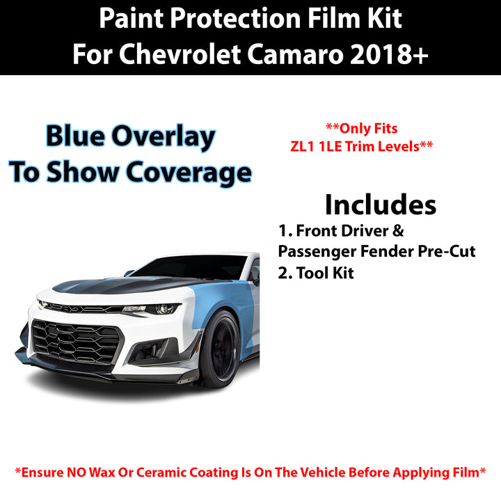 Fits Chevy Camaro (ZL1 1LE) 2018+ Precut Premium Paint Protection Film Clear Bra PPF Decal Film Kit - Bogar Tech Designs