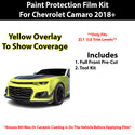 Fits Chevy Camaro (ZL1 1LE) 2018+ Precut Premium Paint Protection Film Clear Bra PPF Decal Film Kit