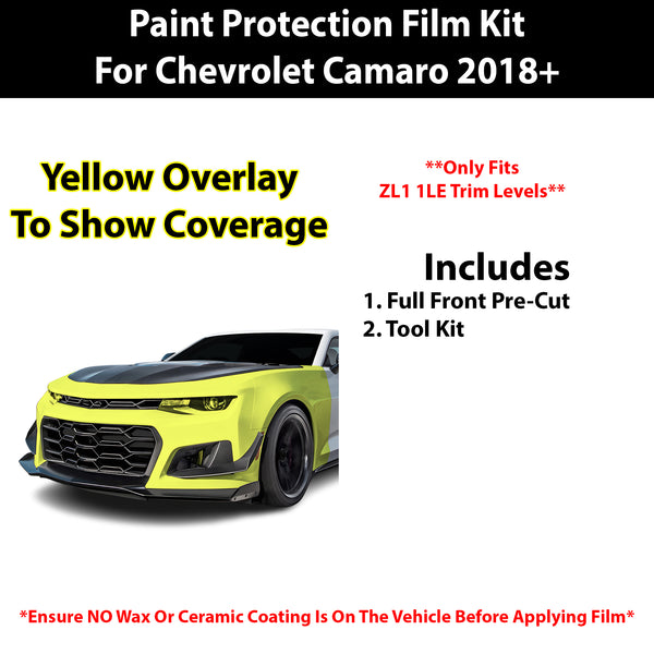 Fits Chevy Camaro (ZL1 1LE) 2018+ Precut Premium Paint Protection Film Clear Bra PPF Decal Film Kit