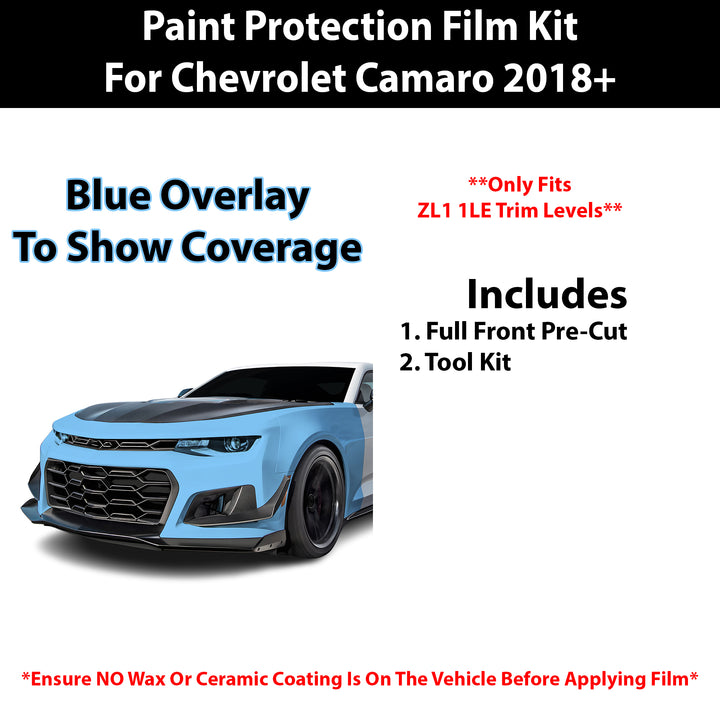 Fits Chevy Camaro (ZL1 1LE) 2018+ Precut Premium Paint Protection Film Clear Bra PPF Decal Film Kit - Bogar Tech Designs