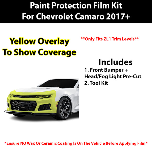 Fits Chevy Camaro 2017+ Precut Premium Paint Protection Film Clear Bra PPF Decal Film Kit Cover