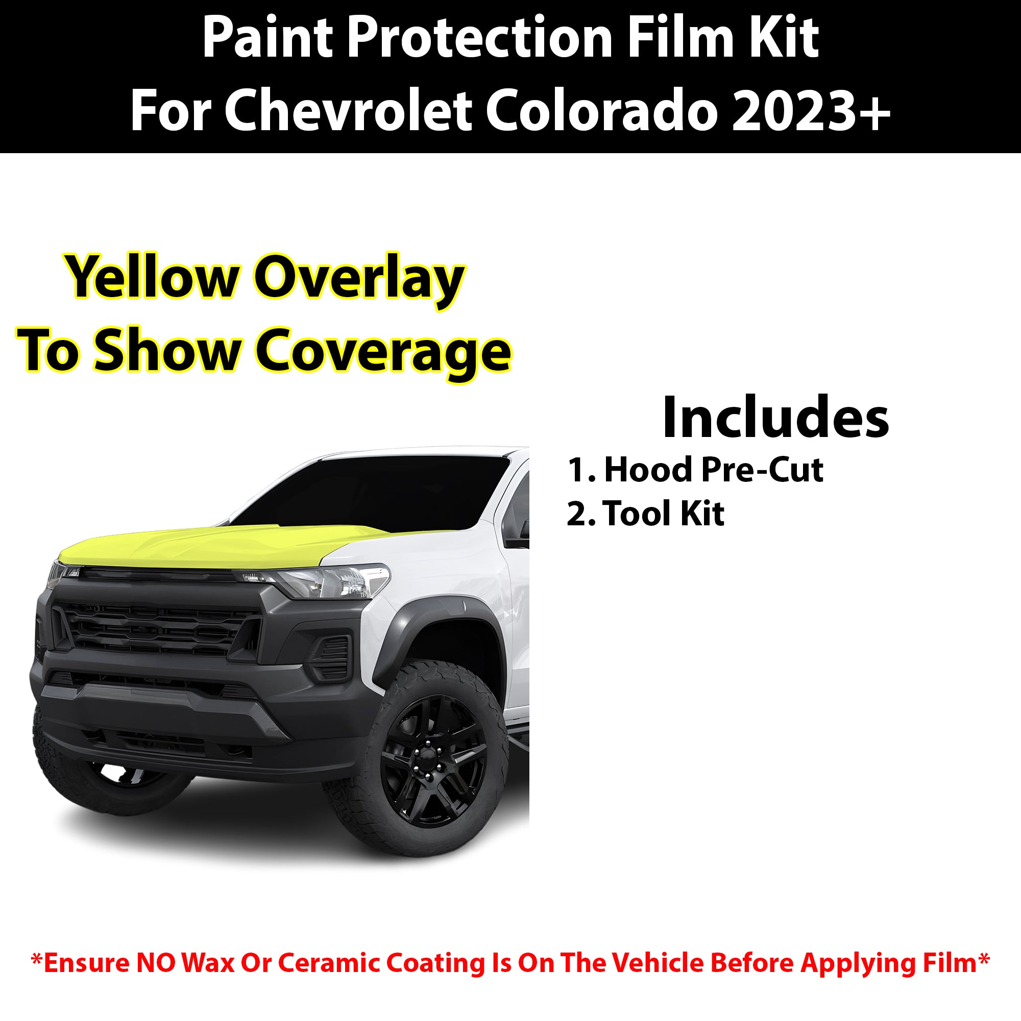 Fits Chevy Colorado 2023+ Precut Premium Paint Protection Film Clear Bra PPF Decal Film Kit Cover - Bogar Tech Designs