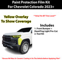 Fits Chevy Colorado 2023+ Precut Premium Paint Protection Film Clear Bra PPF Decal Film Kit Cover