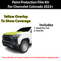 Fits Chevy Colorado 2023+ Precut Premium Paint Protection Film Clear Bra PPF Decal Film Kit Cover