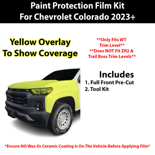 Fits Chevy Colorado 2023+ Precut Premium Paint Protection Film Clear Bra PPF Decal Film Kit Cover