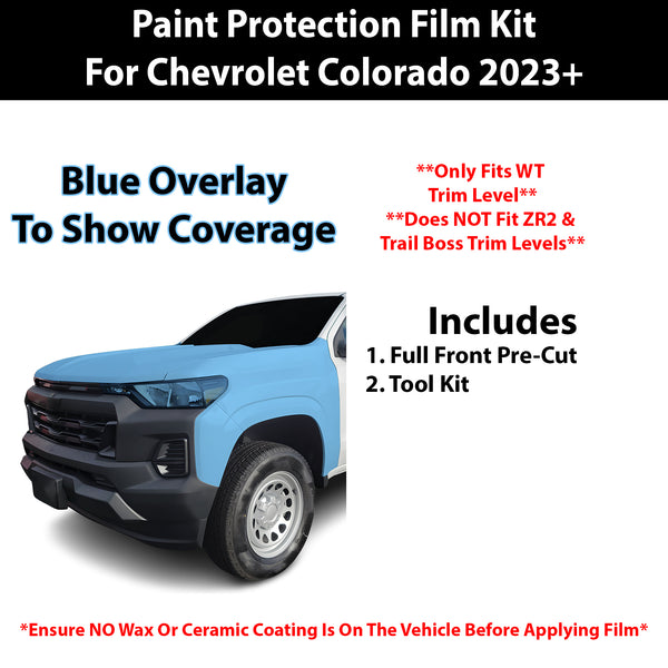 Fits Chevy Colorado 2023+ Precut Premium Paint Protection Film Clear Bra PPF Decal Film Kit Cover