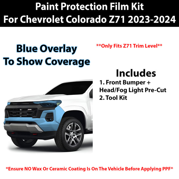 Fits Chevy Colorado 2023+ Precut Premium Paint Protection Film Clear Bra PPF Decal Film Kit Cover