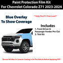 Fits Chevy Colorado 2023+ Precut Premium Paint Protection Film Clear Bra PPF Decal Film Kit Cover