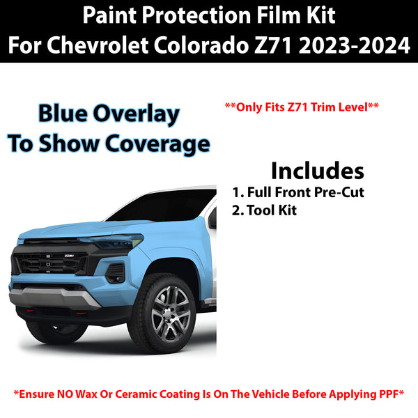 Fits Chevy Colorado 2023+ Precut Premium Paint Protection Film Clear Bra PPF Decal Film Kit Cover