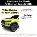 Fits Chevy Colorado 2023+ Precut Premium Paint Protection Film Clear Bra PPF Decal Film Kit Cover