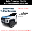 Fits Chevy Colorado 2023+ Precut Premium Paint Protection Film Clear Bra PPF Decal Film Kit Cover