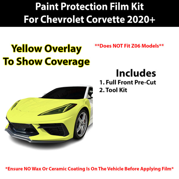 Fits Chevy Corvette C8 2020+ Precut Premium Paint Protection Film Clear Bra PPF Decal Film Kit