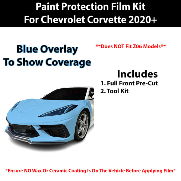 Fits Chevy Corvette C8 2020+ Precut Premium Paint Protection Film Clear Bra PPF Decal Film Kit