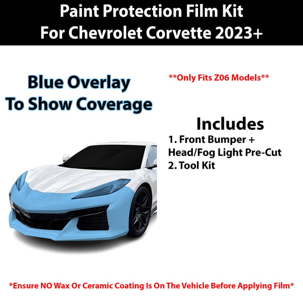 Fits Chevy Corvette (Z06) 2023+ Precut Premium Paint Protection Film Clear Bra PPF Decal Film Kit