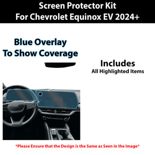 For Chevrolet Equinox EV 2024+ Scratch Resistant Shatter Proof Infotainment Clear Screen Protection Film