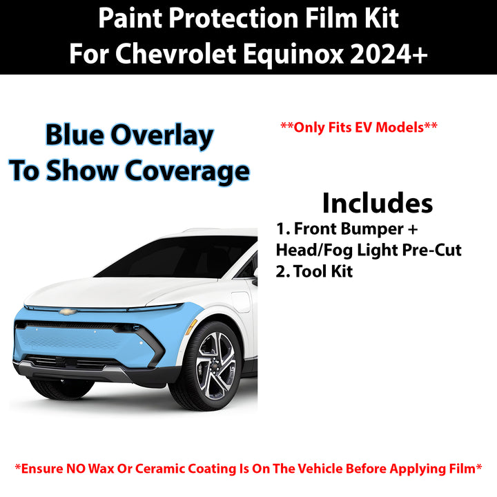 Fits Chevy Equinox EV 2024+ Precut Premium Paint Protection Film Clear Bra PPF Decal Film Kit - Bogar Tech Designs