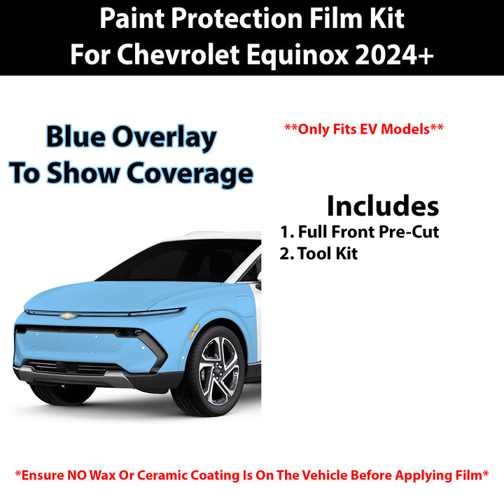 Fits Chevy Equinox EV 2024+ Precut Premium Paint Protection Film Clear Bra PPF Decal Film Kit - Bogar Tech Designs