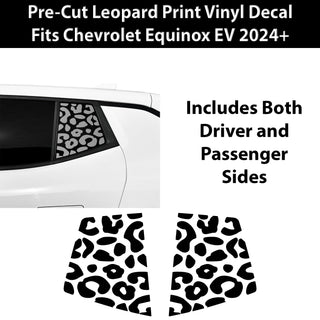 Fits Chevrolet Equinox EV 2024+ Animal Leopard Cheetah Cow Window Vinyl Decal Stickers