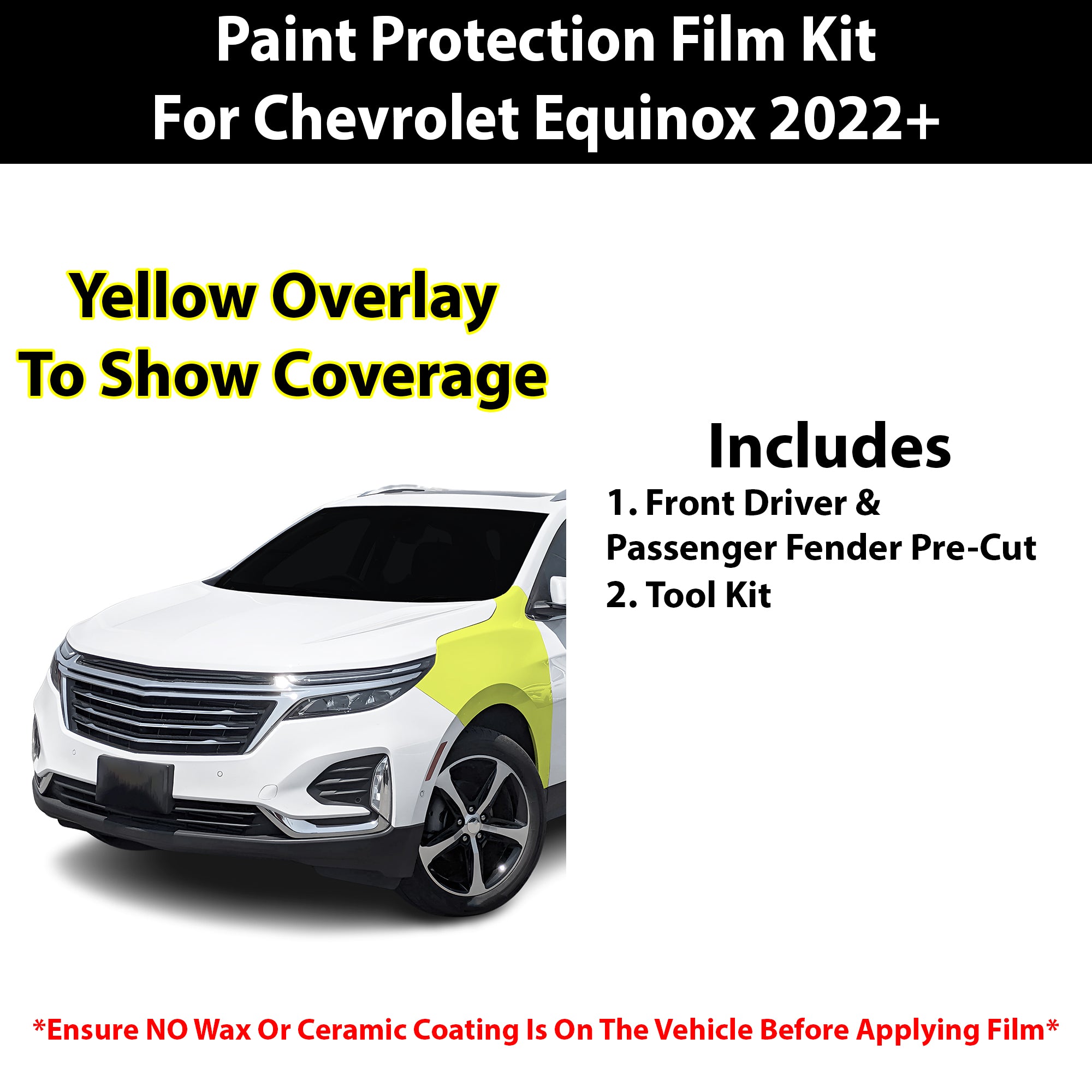 Fits Chevy Equinox 2022+ Precut Premium Paint Protection Film Clear Bra PPF Decal Film Kit Cover - Bogar Tech Designs