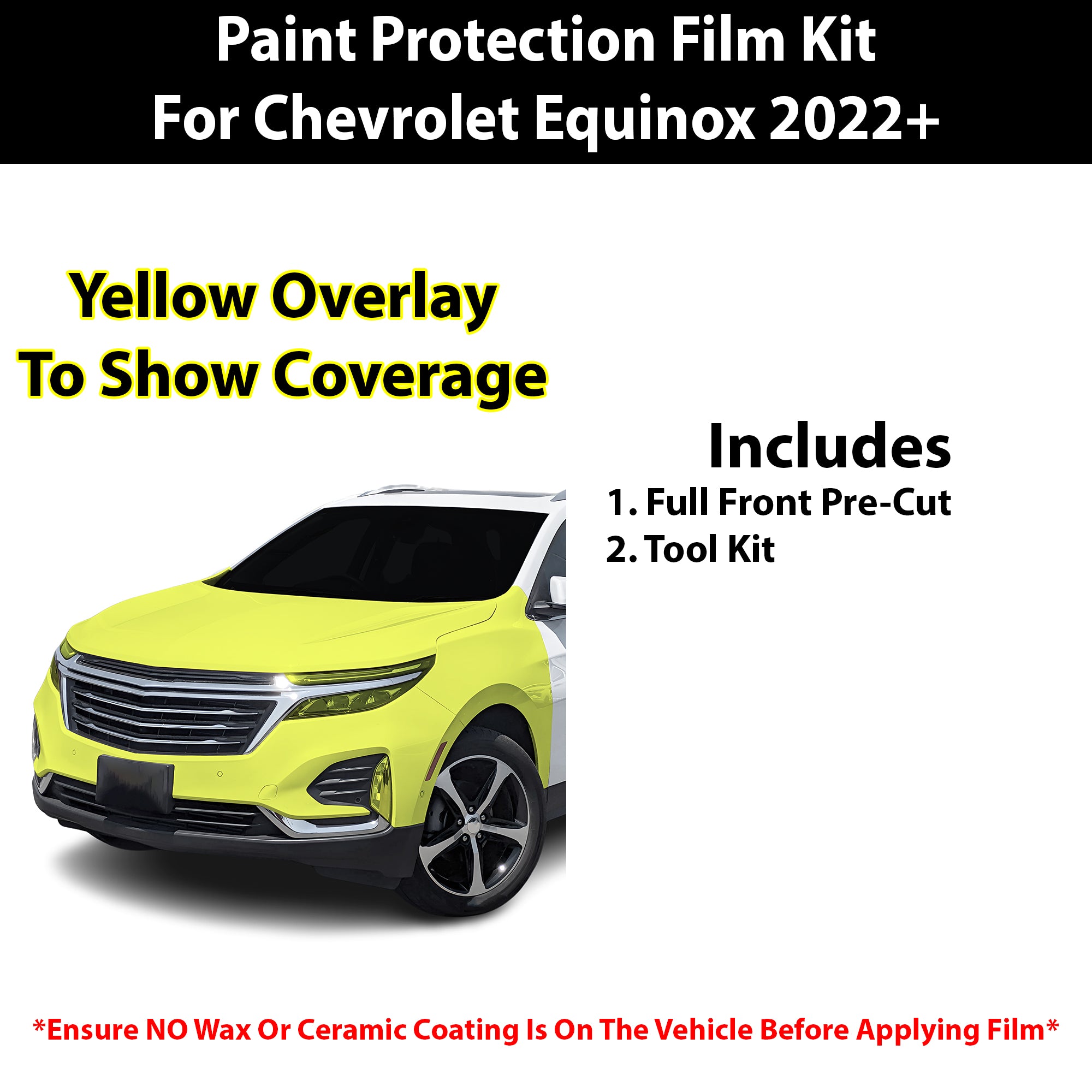 Fits Chevy Equinox 2022+ Precut Premium Paint Protection Film Clear Bra PPF Decal Film Kit Cover - Bogar Tech Designs