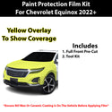 Fits Chevy Equinox 2022+ Precut Premium Paint Protection Film Clear Bra PPF Decal Film Kit Cover