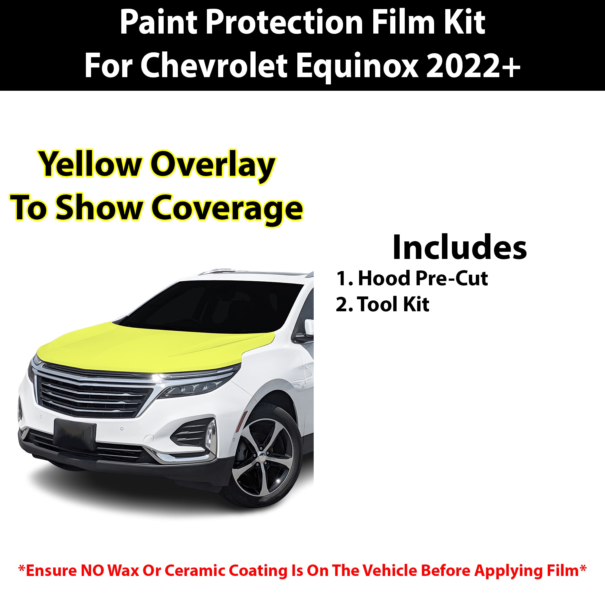 Fits Chevy Equinox 2022+ Precut Premium Paint Protection Film Clear Bra PPF Decal Film Kit Cover - Bogar Tech Designs